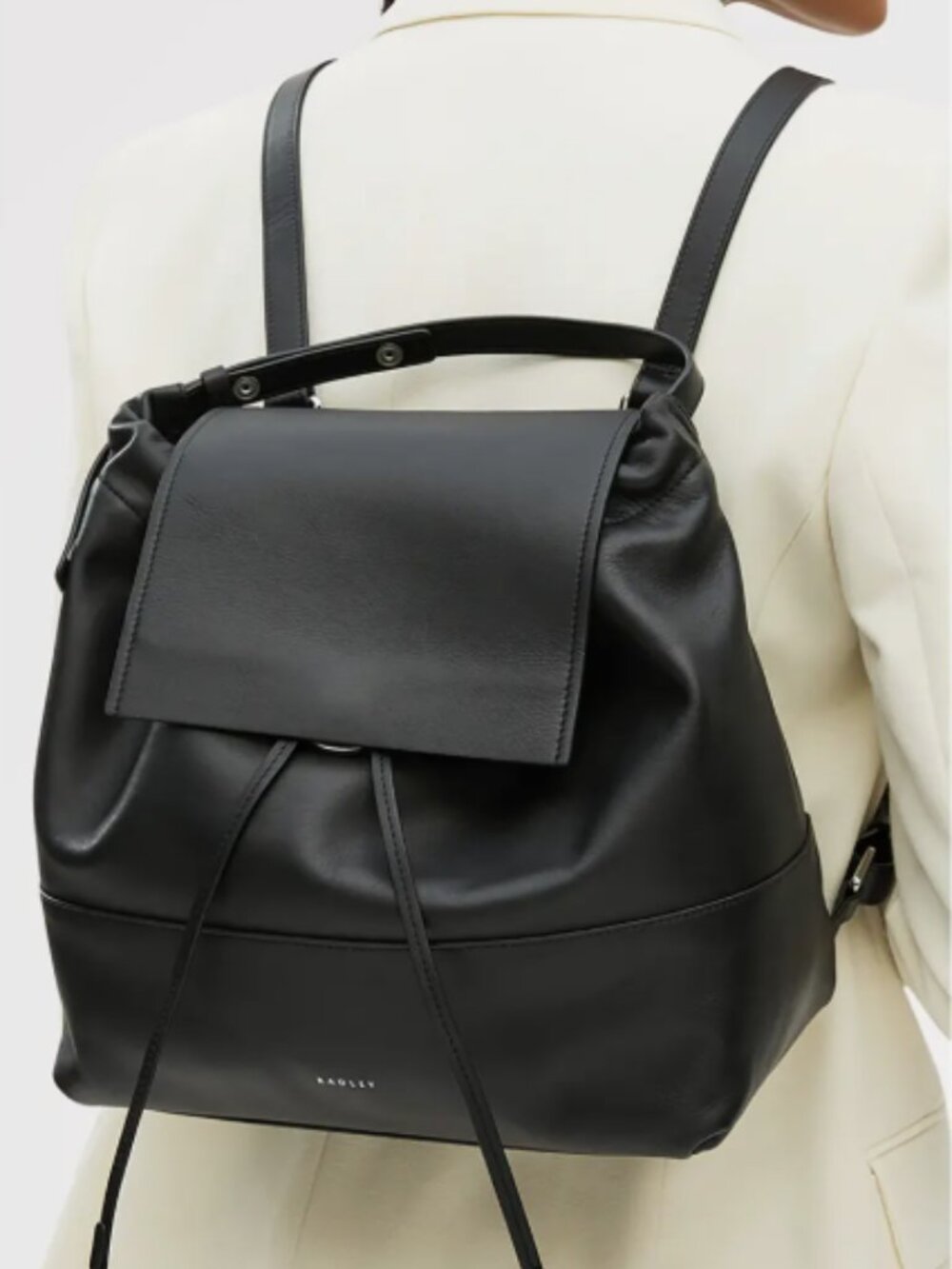 Radley London The Portobello Medium Drawstring Leather Backpack Water-resistant